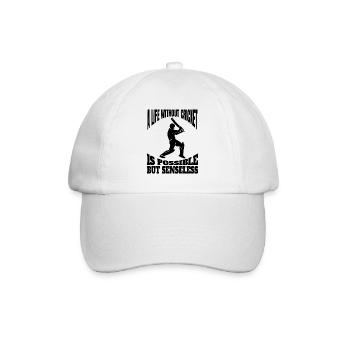 Cricket Kricket Kricketteam Kricketmannschaft - Baseballkappe - Weiß/Weiß - Vorne