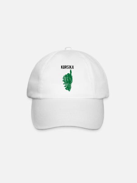 Korsika Insel Karte Frankreich Urlaub Geschenk - Baseballkappe - Weiß/Weiß
