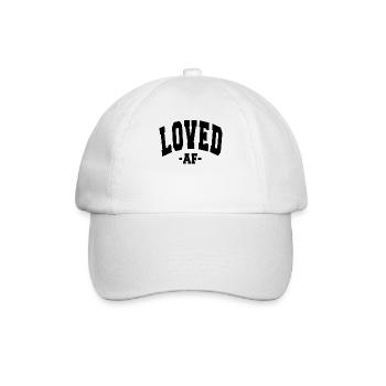 LOVED AF VALENTINE'S DAY TAG SPRUCH MÄNNER FRAUEN - Baseballkappe - Weiß/Weiß - Vorne