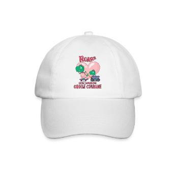 Cousine Ich werde große Cousine Dinos Cousinen - Baseballkappe - Weiß/Weiß - Vorne