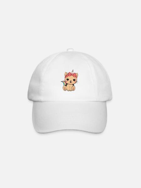 Ozelot Einhorn - Baseballkappe - Weiß/Weiß