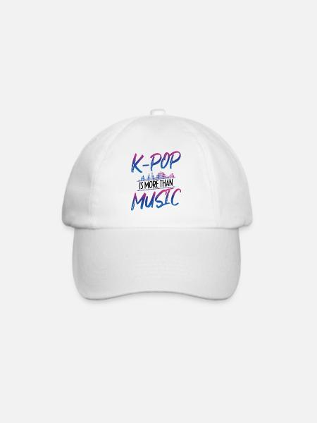 K-Pop Lover Design - Baseballkappe - Weiß/Weiß