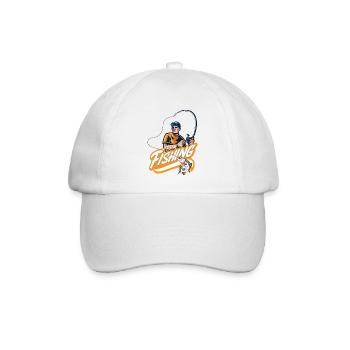 Lustiger Angler Fischer Spruch Angeln - Baseballkappe - Weiß/Weiß - Vorne