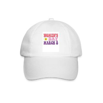 8. März Frauentag - Feminismus, Gleichstellung Frauen Emp - Baseballkappe - Weiß/Weiß - Vorne