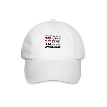 Geborener Jemenit Jemen Amerikaner USA - Baseballkappe - Weiß/Weiß - Vorne