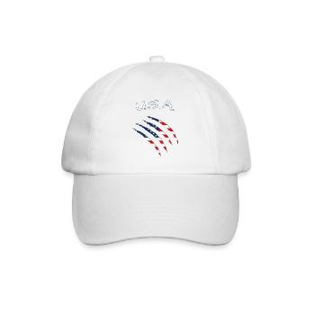 USA United States of America - Baseballkappe - Weiß/Weiß - Vorne