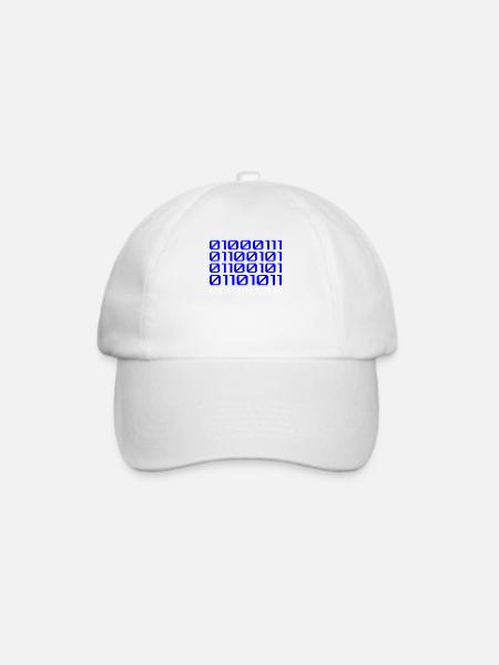 Funny Coder Binärcode Programmierer Entwickler - Baseballkappe - Weiß/Weiß