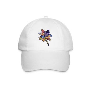 Blume - Baseballkappe - Weiß/Weiß - Vorne