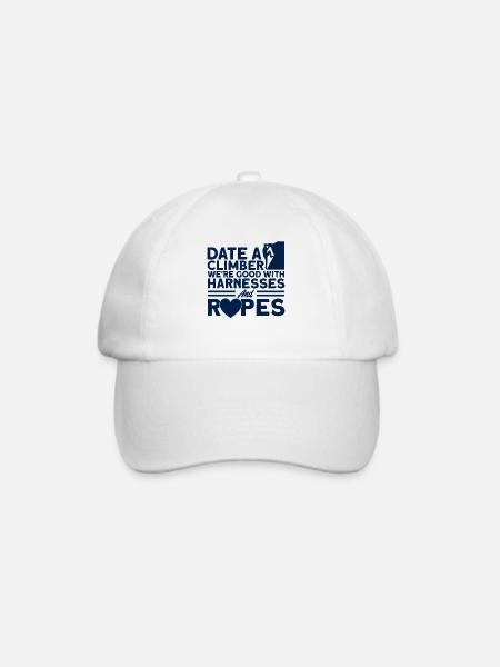 Kletterer kann gut mit Seilen umgehen Felsklettern - Baseballkappe - Weiß/Weiß