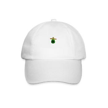 Mexikanische Avocado mit Sombrero - Baseballkappe - Weiß/Weiß - Vorne