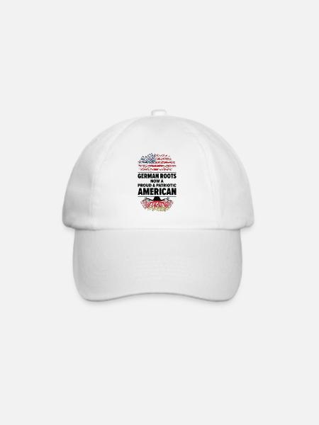Geboren Deutsch Deutschland Amerikanisch USA - Baseballkappe - Weiß/Weiß
