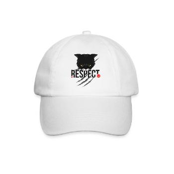 Katzenliebhaber Geschenke | Wütende Katzen | Ernsthafte Katze - Baseballkappe - Weiß/Weiß - Vorne