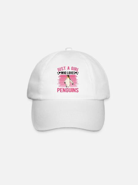 Pinguin Mädchen Penguin - Baseballkappe - Weiß/Weiß