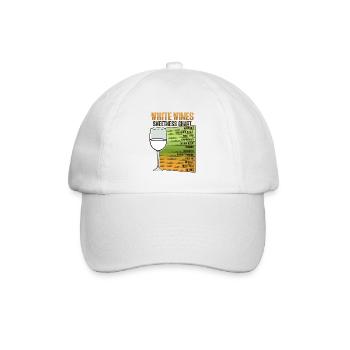 Weißwein Süße Diagramm Design für einen - Baseballkappe - Weiß/Weiß - Vorne