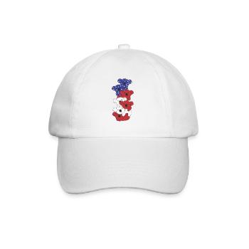 Koala für den vierten Juli USA Flagge Koalas - Baseballkappe - Weiß/Weiß - Vorne