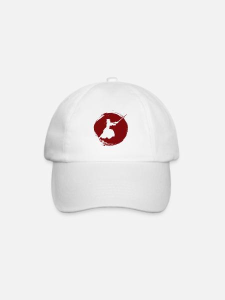 Japanischer Schwertkampf Kendo - Baseballkappe - Weiß/Weiß