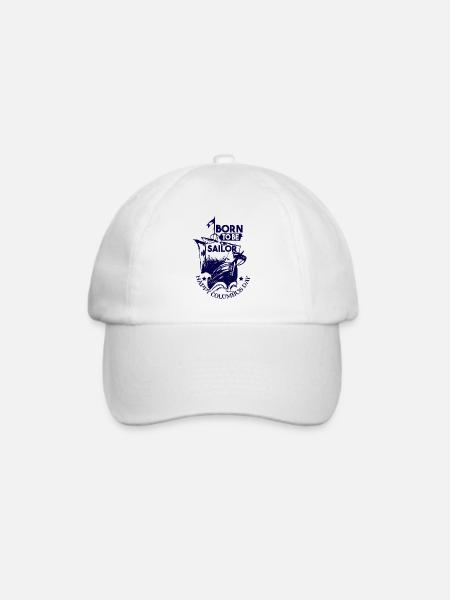 BORN TOBE SAILOR HAPPY COLUMBUS DAY - Baseballkappe - Weiß/Weiß