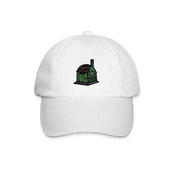 Gartenhaus Hütte Haus wohnen Immobilie bauen - Baseballkappe - Weiß/Weiß - Vorne