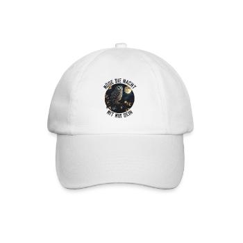 Nachteule Möge die Nacht mit mir sein Nachtdienst - Baseballkappe - Weiß/Weiß - Vorne