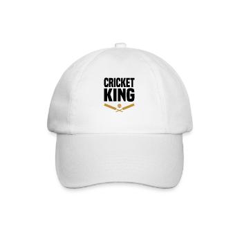 Cricket Spieler sport - Baseballkappe - Weiß/Weiß - Vorne