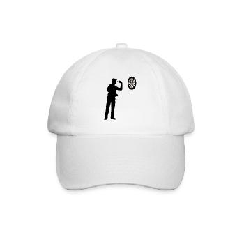 Darts Dartspieler Dartspiel Dart Fans Geschenk - Baseballkappe - Weiß/Weiß - Vorne