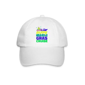 Fröhliche Mardi Gras Kreuzfahrt Mardi Gras Geschen - Baseballkappe - Weiß/Weiß - Vorne