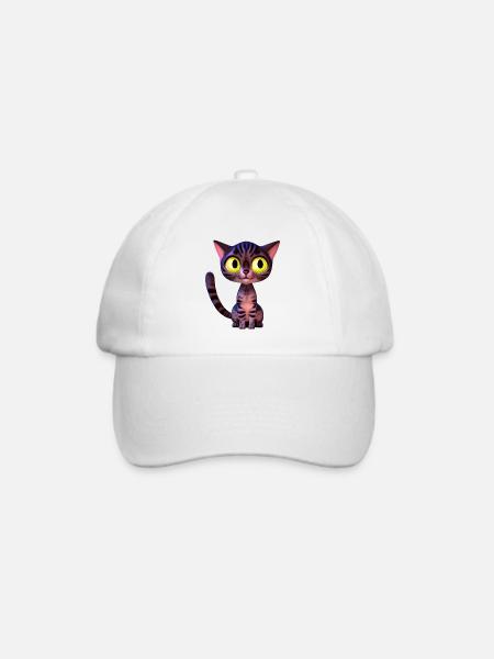 rosa tigerkatze frei - Baseballkappe - Weiß/Weiß