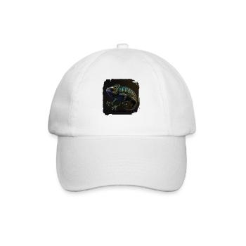 Jackson Chameleon Dystopische Vaporwave - Baseballkappe - Weiß/Weiß - Vorne