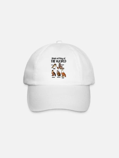 Raubvögel der Welt - Baseballkappe - Weiß/Weiß