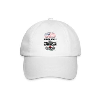 Geboren in Libyen Libyen Amerikaner USA - Baseballkappe - Weiß/Weiß - Vorne