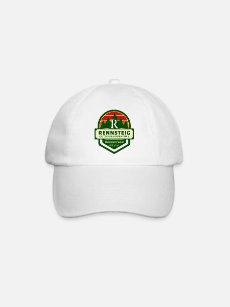 Rennsteig-Höhenweg des Thüringer Waldes - Baseballkappe - Weiß/Weiß