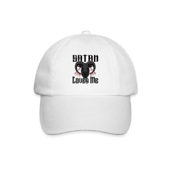 Satan Beelzebub Teufel Gothic Pentagram Mystisch - Baseballkappe - Weiß/Weiß - Vorne