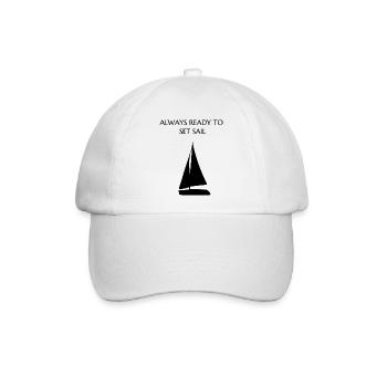 Always ready to set sail - Baseballkappe - Weiß/Weiß - Vorne