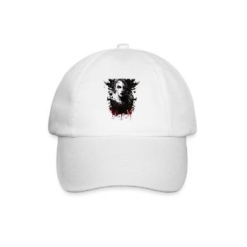 Gothic Hexe Mädchen Tattoo girl - Baseballkappe - Weiß/Weiß - Vorne