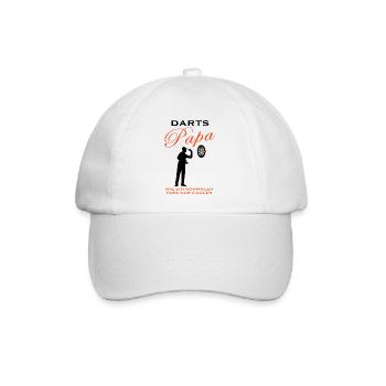 Darts Papa Spruch Dartspieler Darts Fans Geschenk - Baseballkappe - Weiß/Weiß - Vorne