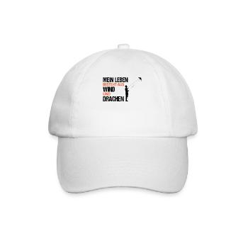 Drachenfliegen Spruch Drachensteigen Geschenk - Baseballkappe - Weiß/Weiß - Vorne