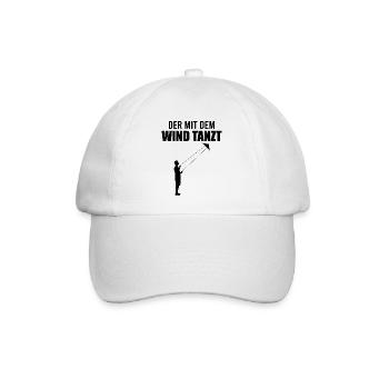 Drachensteigen Spruch Drachenfliegen Geschenk - Baseballkappe - Weiß/Weiß - Vorne