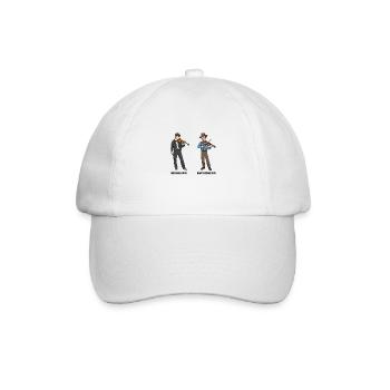 Witziges Bluegrass-Musiker-Design - Baseballkappe - Weiß/Weiß - Vorne