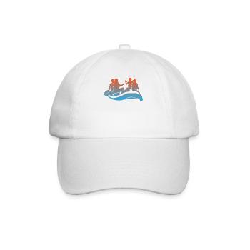 Rafting Wildwasserbootfahren Wassersport Geschenk - Baseballkappe - Weiß/Weiß - Vorne