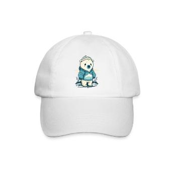 Einsamer kleiner Eisbär - Baseballkappe - Weiß/Weiß - Vorne
