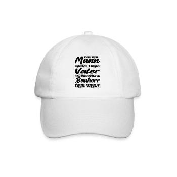 Vater und Bauherr - Baseballkappe - Weiß/Weiß - Vorne