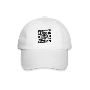 Archäologie Gangsta Menschliche Geschichte - Baseballkappe - Weiß/Weiß - Vorne