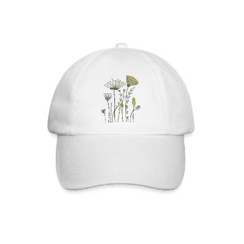 trockenblumen Blumenwiese - Baseballkappe - Weiß/Weiß - Vorne