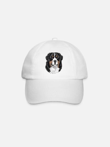 Berner Sennenhund - Baseballkappe - Weiß/Weiß