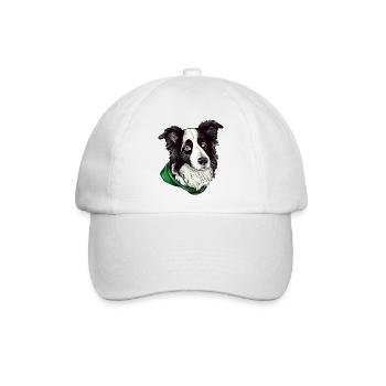 Border Collie - Baseballkappe - Weiß/Weiß - Vorne