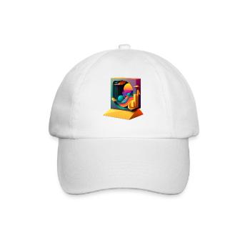 3D - Baseballkappe - Weiß/Weiß - Vorne