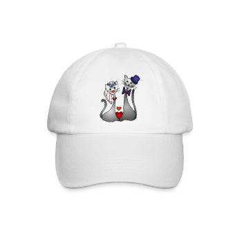 Katzen - Baseballkappe - Weiß/Weiß - Vorne