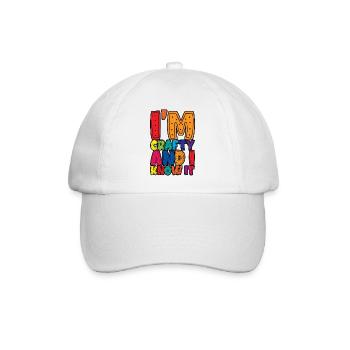 I'm Crafty And I Know It 3 - Baseballkappe - Weiß/Weiß - Vorne