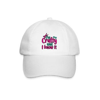 I'm Crafty And I Know It 2 - Baseballkappe - Weiß/Weiß - Vorne