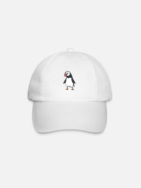 Kawaii Papageientaucher - Baseballkappe - Weiß/Weiß